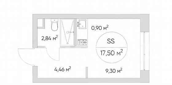 Студия, 17.5 м2, 20/21 эт. Москва
