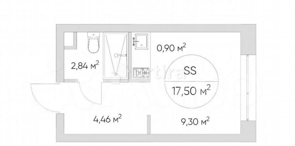 Студия, 17.5 м2, 20/21 эт. Москва - изображение 1