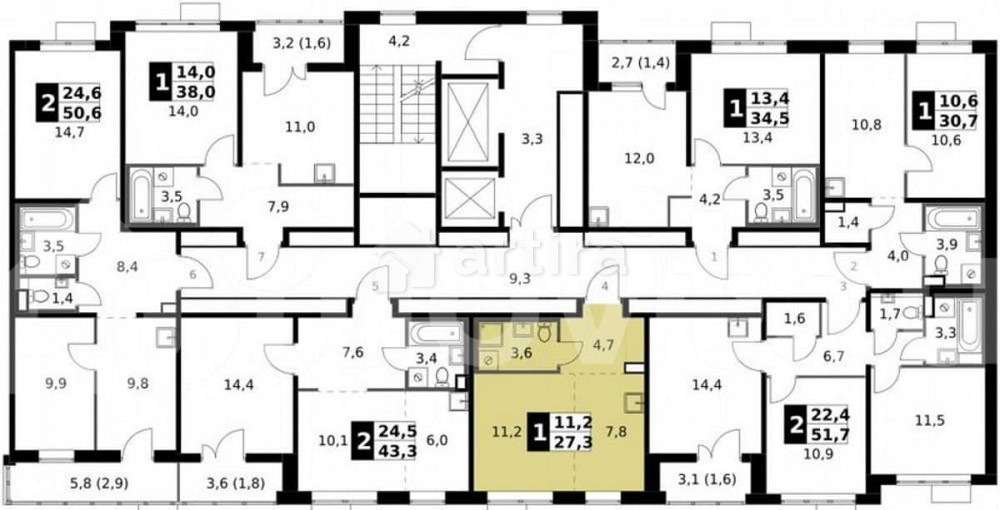 Студия, 27.3 м2, 13/24 эт. Москва - изображение 3