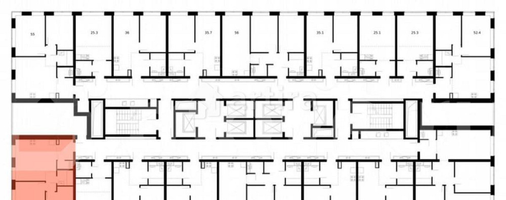 2-комн. квартира, 55 м2, 34/62 эт. Москва - изображение 2