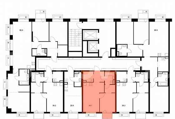 1-комн. квартира, 38.1 м2, 3/19 эт. Москва