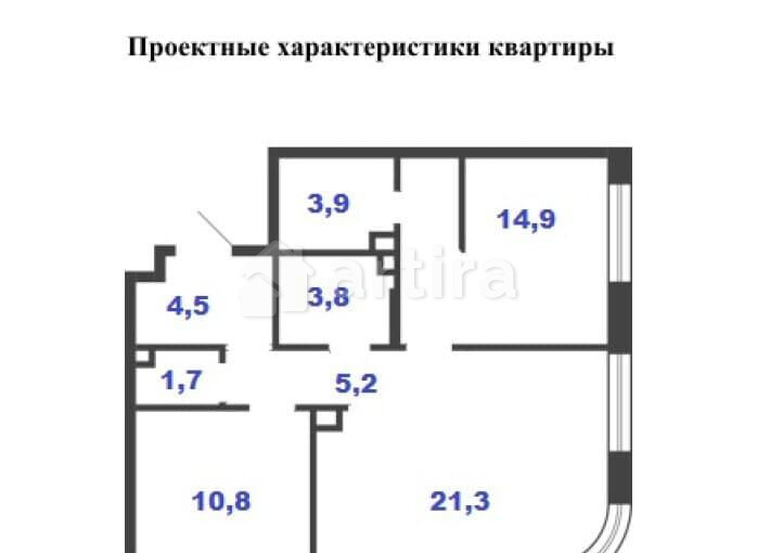 2-комн. квартира, 66.1 м2, 2/17 эт. Москва - изображение 14