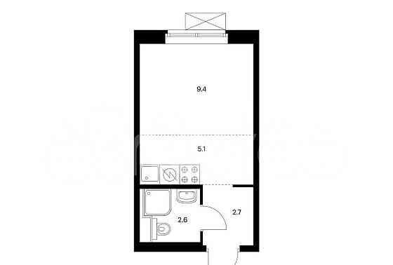 Студия, 19.8 м2, 4/25 эт. Москва