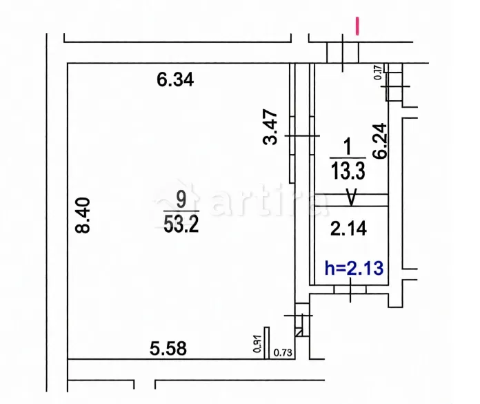 Помещение свободного назначения, 66.5 м² Москва - изображение 1