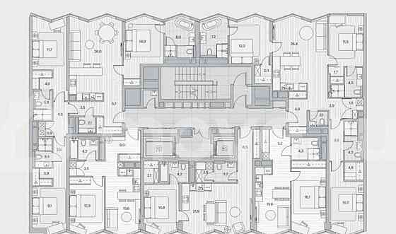 3-комн. пентхаус, 101.7 м2, 11/20 эт. Москва