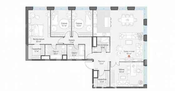 6-комн. пентхаус, 168 м2, 14/14 эт. Москва