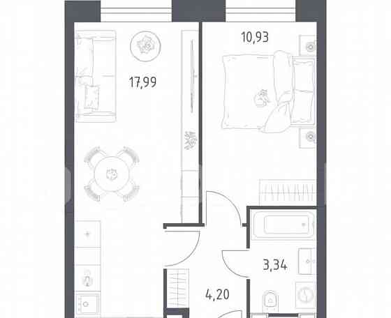 1-комн. апарт-ы, 36.5 м2, 19/28 эт. Москва