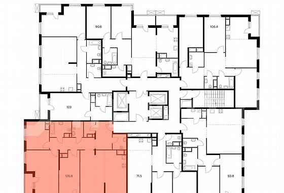 4-комн. квартира, 126.8 м2, 23/24 эт. Москва