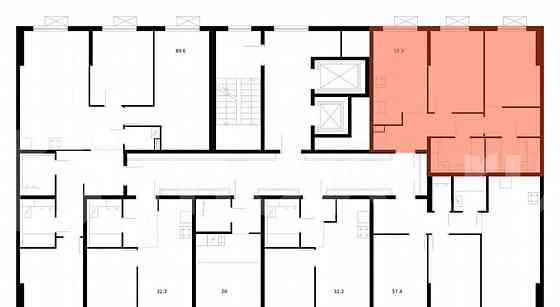 2-комн. квартира, 55.3 м2, 5/16 эт. Москва