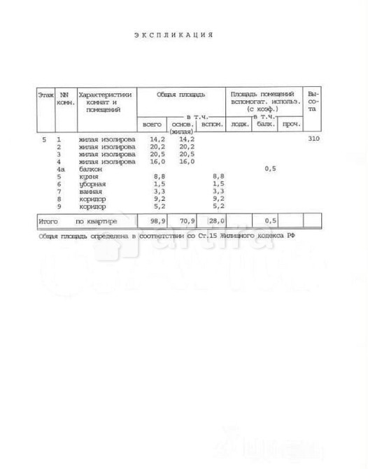 4-комн. квартира, 99 м2, 5/5 эт. Москва - изображение 6