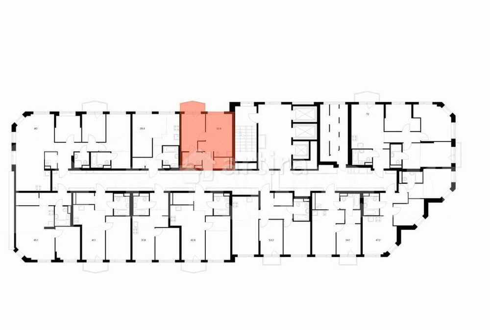 1-комн. квартира, 32.1 м2, 5/21 эт. Москва - изображение 3