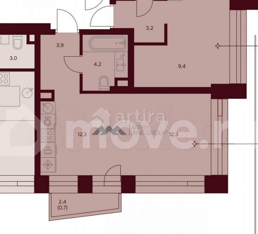 Студия, 33.4 м2, 2/15 эт. Москва - изображение 1