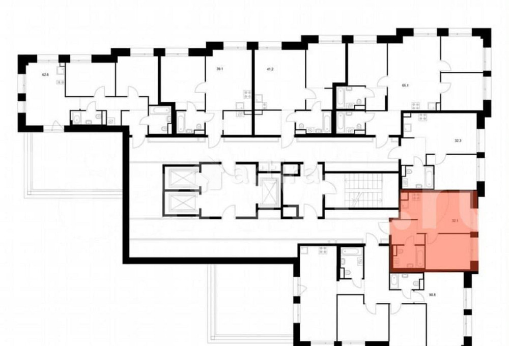 1-комн. квартира, 32.1 м2, 22/23 эт. Москва - изображение 2