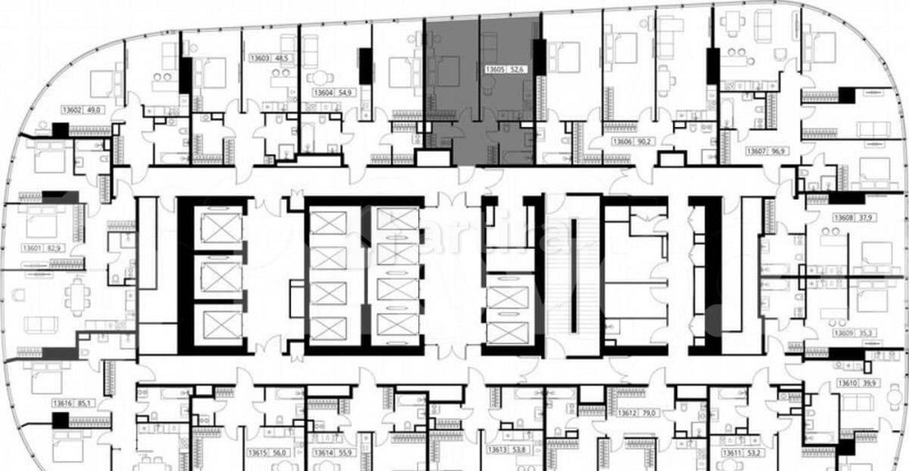 1-комн. квартира, 52.6 м2, 36/90 эт. Москва - изображение 3