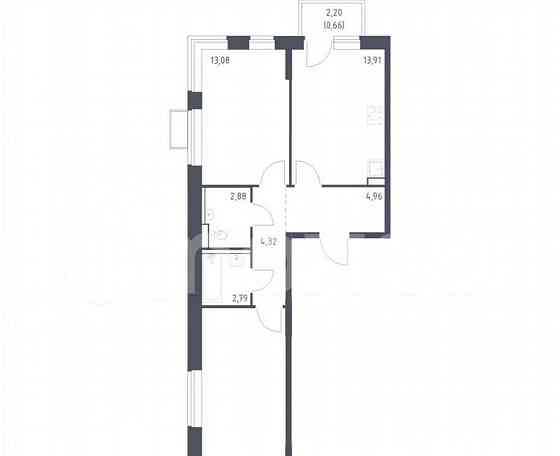 2-комн. квартира, 58.2 м2, 9/16 эт. Москва