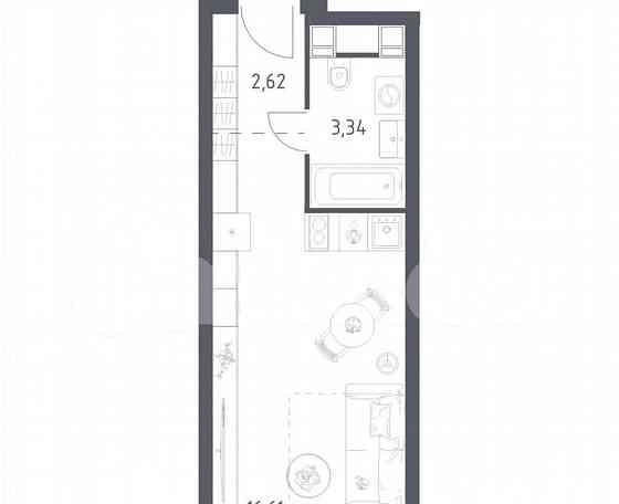 Студия, 22.6 м2, 18/28 эт. Москва