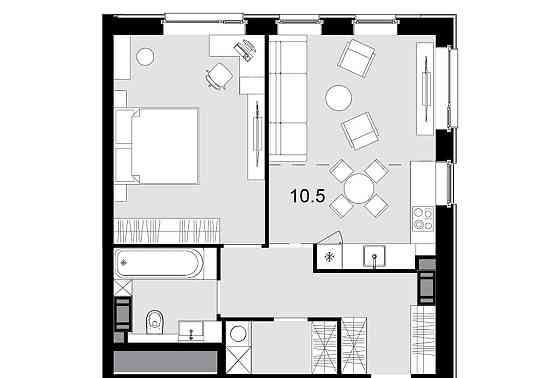 2-комн. квартира, 56.7 м2, 46/47 эт. Москва