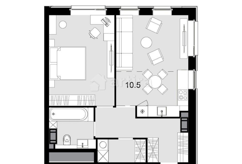 2-комн. квартира, 56.7 м2, 46/47 эт. Москва - изображение 1
