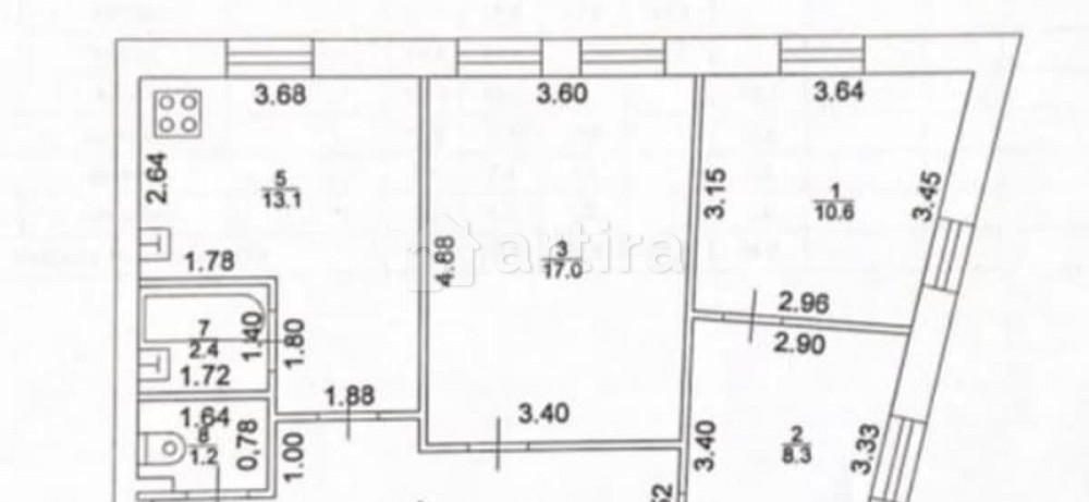Комната, 44 м2, 2/2 эт. Казань - изображение 1