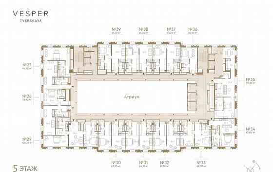 1-комн. апарт-ы, 99.8 м2, 5/9 эт. Москва