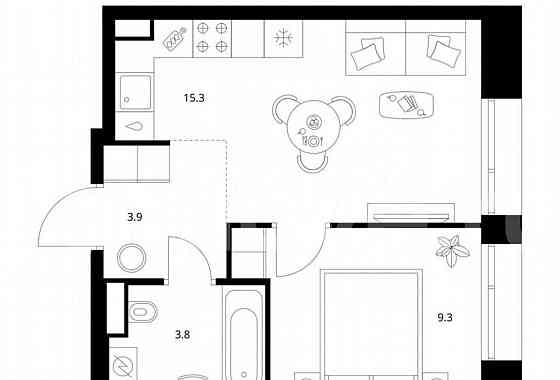 1-комн. квартира, 32.3 м2, 4/23 эт. Москва