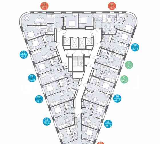4-комн. квартира, 82.8 м2, 16/31 эт. Москва