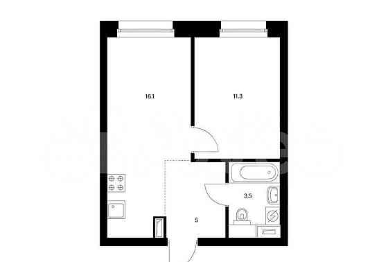 1-комн. квартира, 35.9 м2, 38/53 эт. Москва