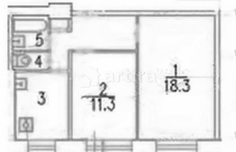 2-комн. квартира, 47 м2, 3/8 эт. Москва - изображение 2