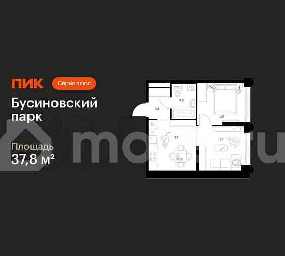 1-комн. квартира, 37.8 м2, 3/32 эт. Москва