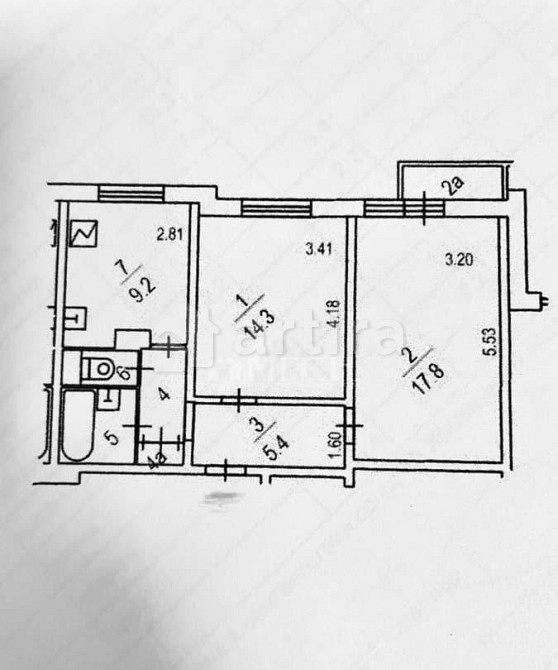 2-комн. квартира, 53.4 м2, 4/17 эт. Москва - изображение 1