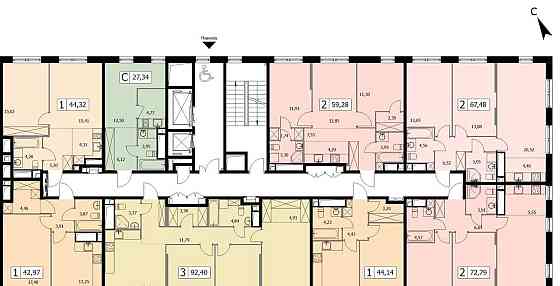 3-комн. квартира, 90.5 м2, 8/19 эт. Москва