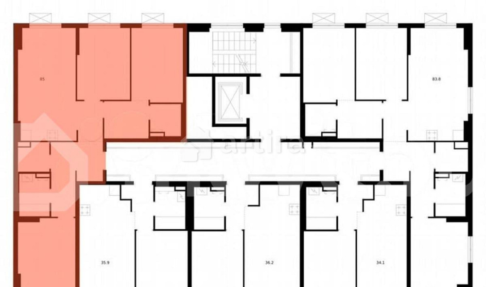 3-комн. квартира, 85 м2, 9/9 эт. Москва - изображение 2