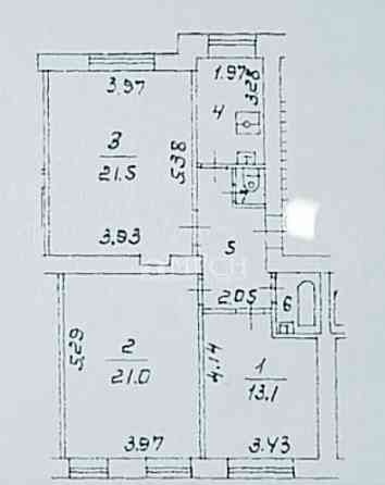 3-комн. квартира, 73 м2, 3/6 эт. Москва