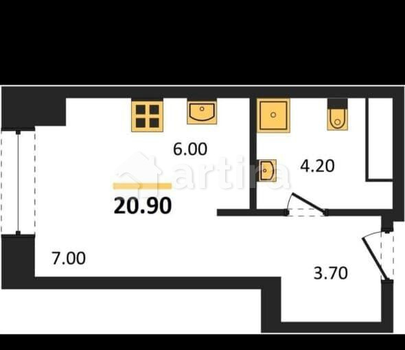 Студия, 20.9 м2, 12/35 эт. Москва - изображение 1