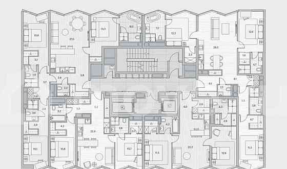 3-комн. пентхаус, 103.2 м2, 11/22 эт. Москва