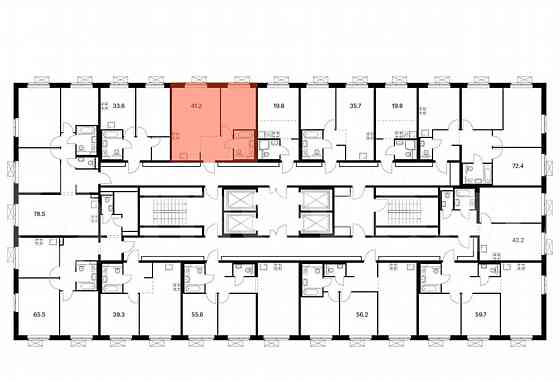 1-комн. квартира, 41.2 м2, 24/25 эт. Москва