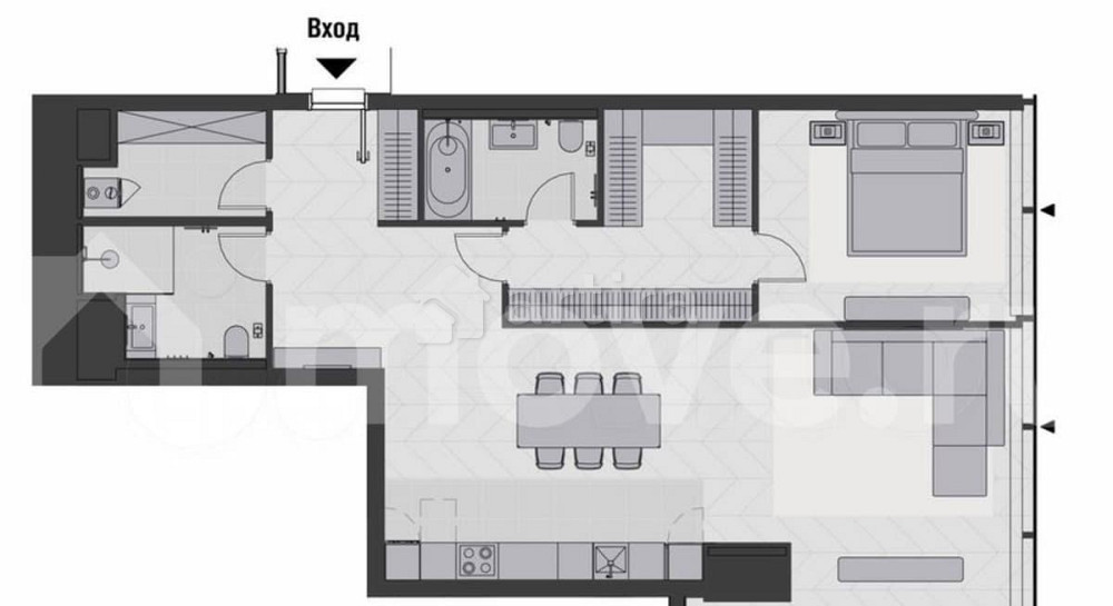 1-комн. апарт-ы, 113.3 м2, 55/66 эт. Москва - изображение 4