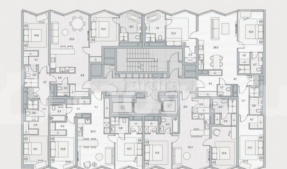 3-комн. пентхаус, 103.2 м2, 8/22 эт. Москва - изображение 4