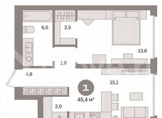 1-комн. квартира, 45.4 м2, 11/29 эт. Москва
