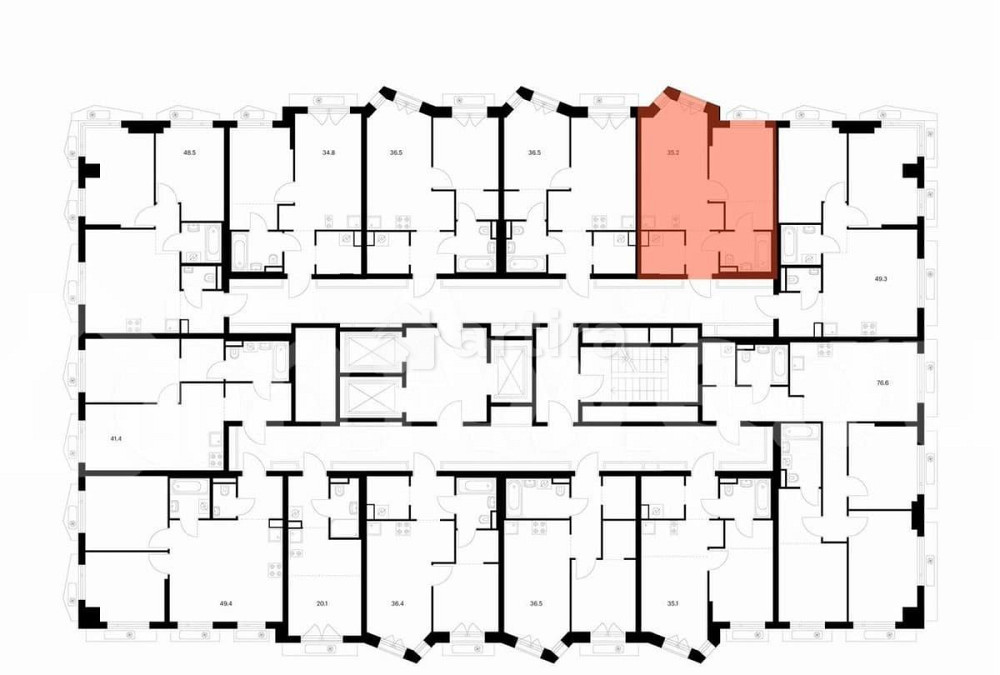 1-комн. квартира, 35.2 м2, 21/23 эт. Москва - изображение 1