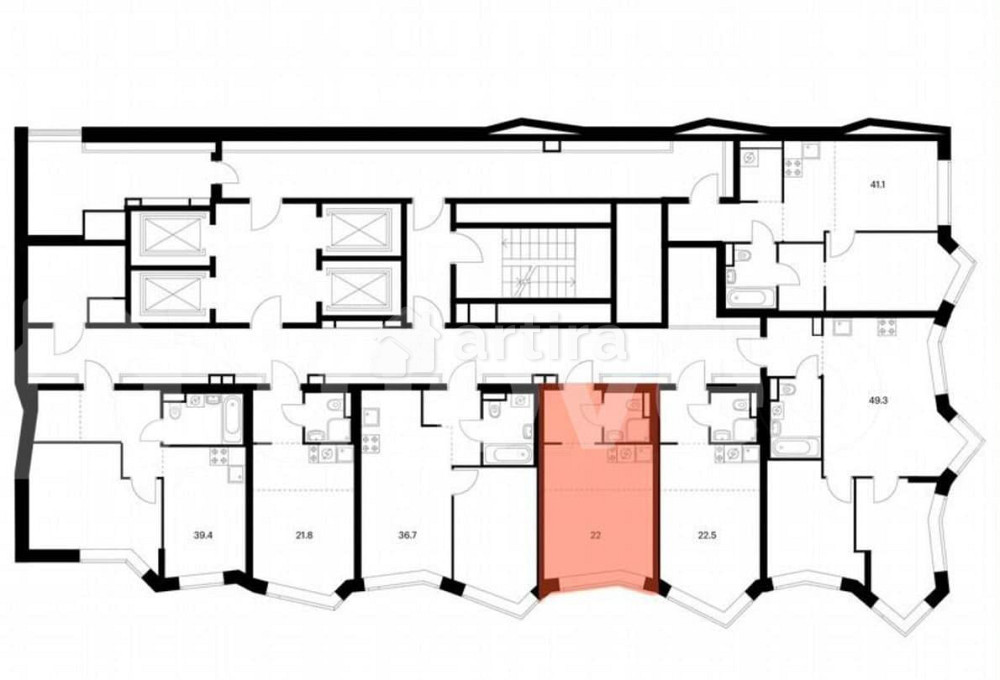 Студия, 22 м2, 30/31 эт. Москва - изображение 3