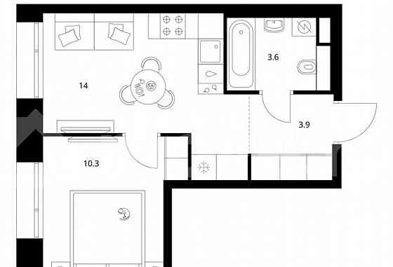 1-комн. квартира, 31.8 м2, 5/9 эт. Москва