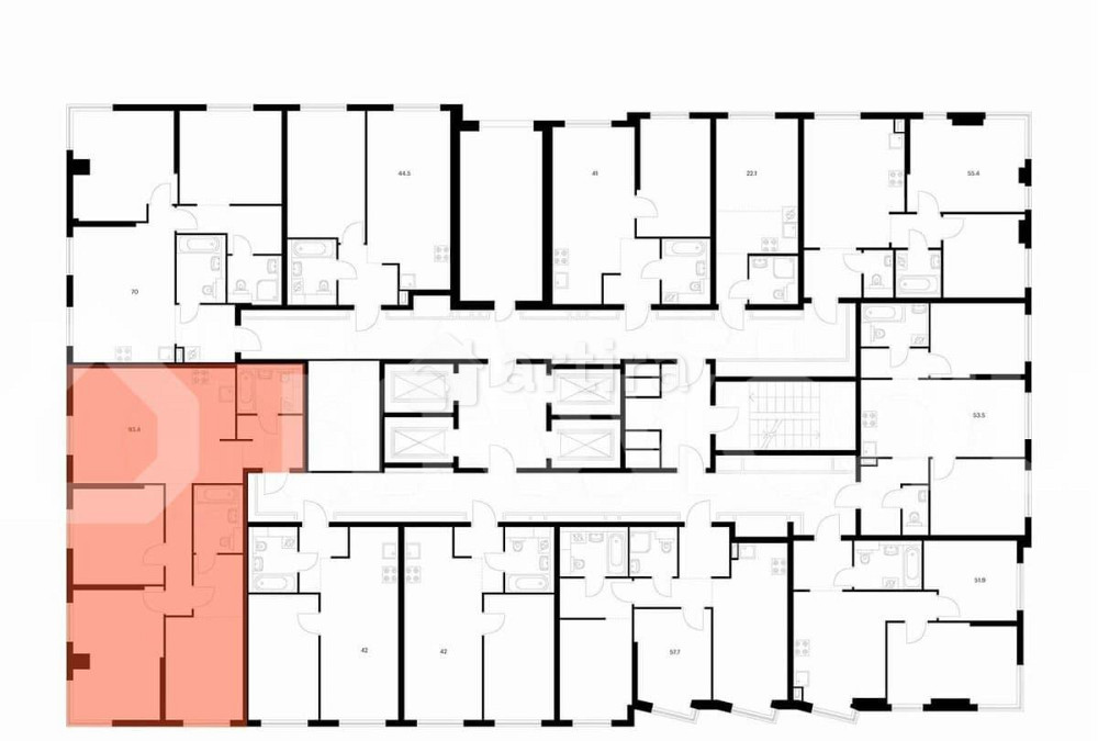 3-комн. квартира, 93.4 м2, 18/32 эт. Москва - изображение 3