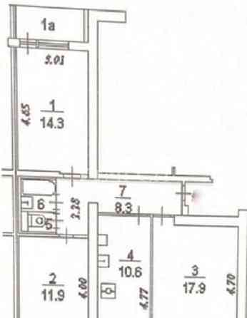 3-комн. квартира, 68 м2, 12/12 эт. Москва