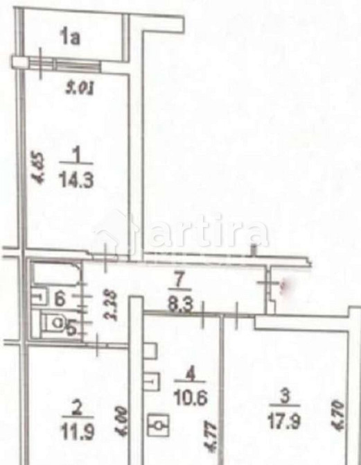 3-комн. квартира, 68 м2, 12/12 эт. Москва - изображение 3