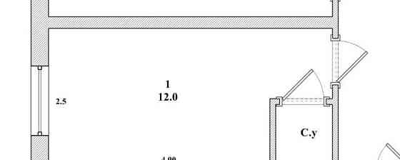 Студия, 12 м2, 1/8 эт. Москва