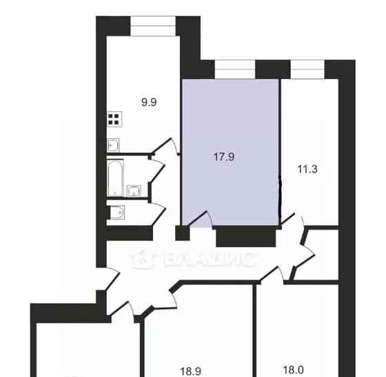 Комната, 18 м2, 2/6 эт. Москва