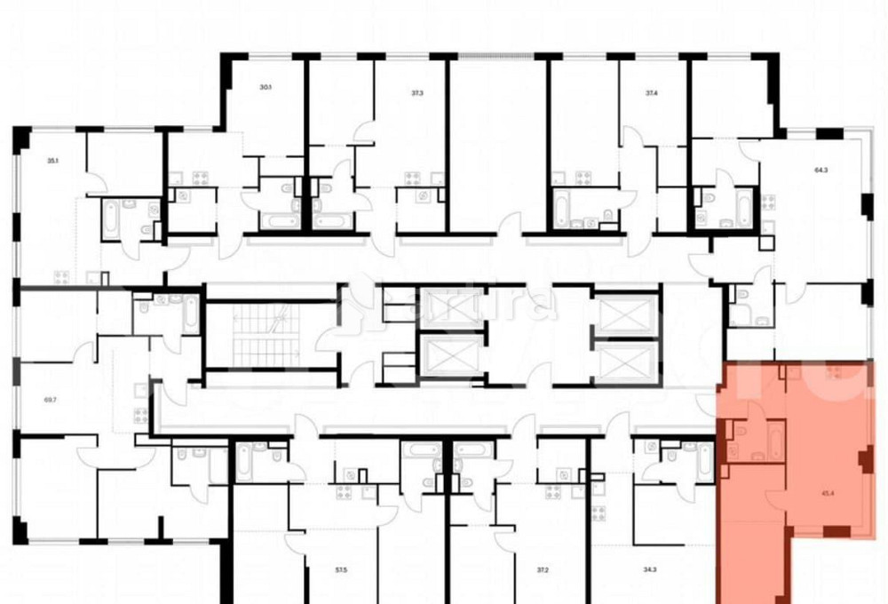 1-комн. квартира, 45.4 м2, 32/32 эт. Москва - изображение 2