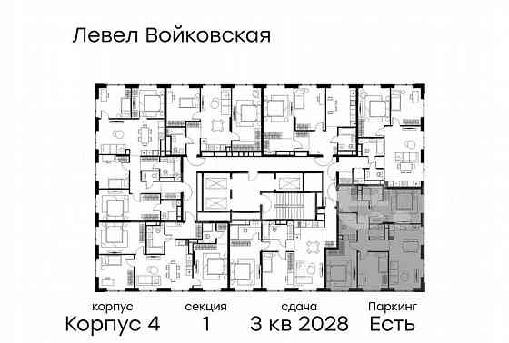 3-комн. квартира, 89.9 м2, 21/26 эт. Москва