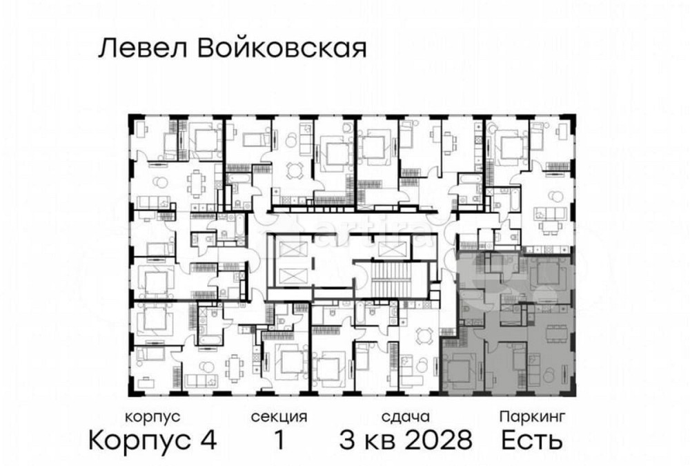 3-комн. квартира, 89.9 м2, 21/26 эт. Москва - изображение 5